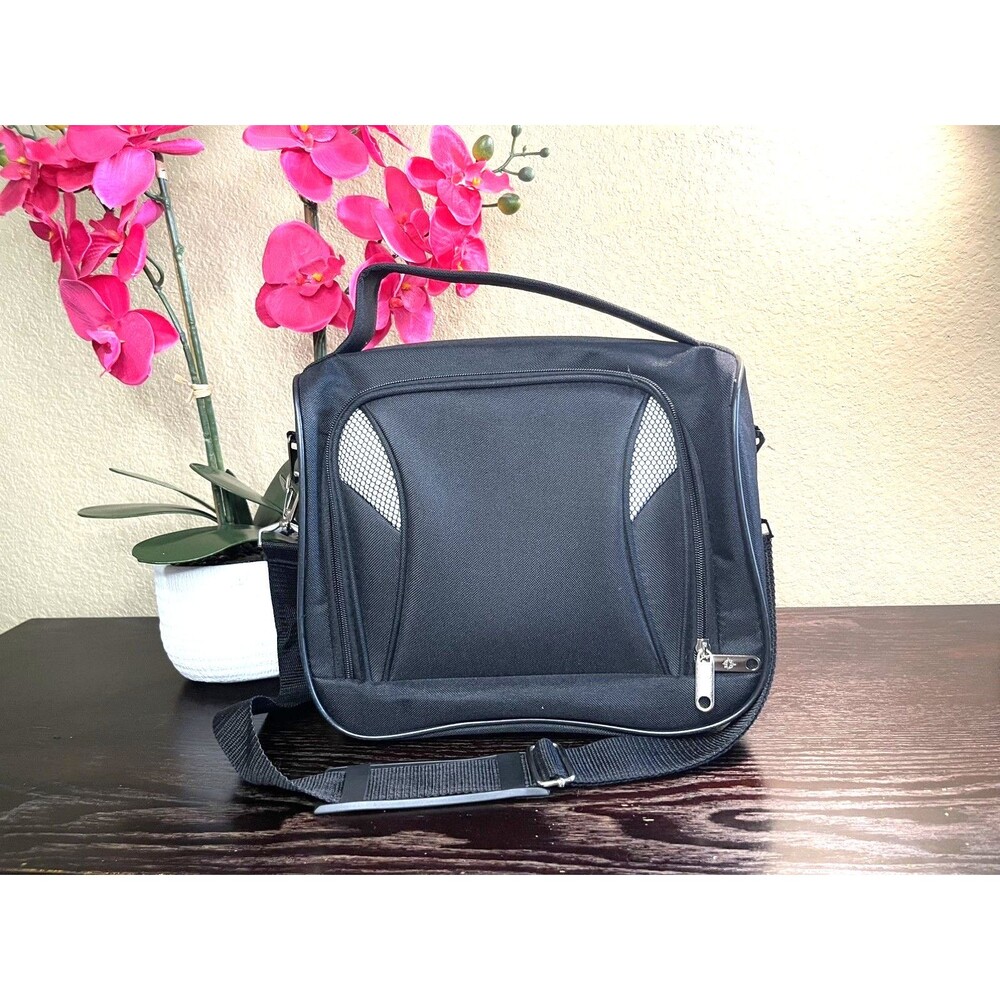 Traveler's Choice Black Travel Toiletry Bag Case Vanity Cosmetic Organizer Strap